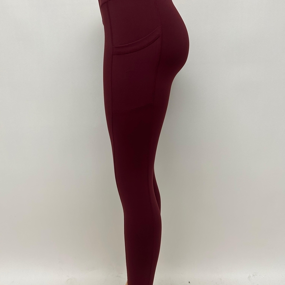 Women's Burgundy Leggings - Size : L - Picture 4 of 4